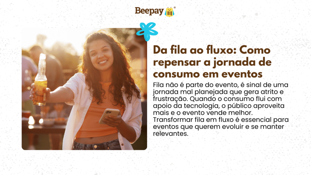Da fila ao fluxo: jornada de consumo em eventos sem atritos