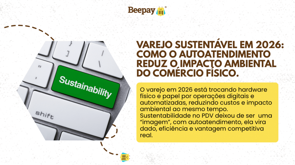 Varejo sustentável em 2026: como o autoatendimento reduz o impacto ambiental do comércio físico. 1 Varejo sustentável em 2026